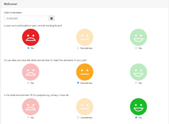 Wellbeing app screenshot
