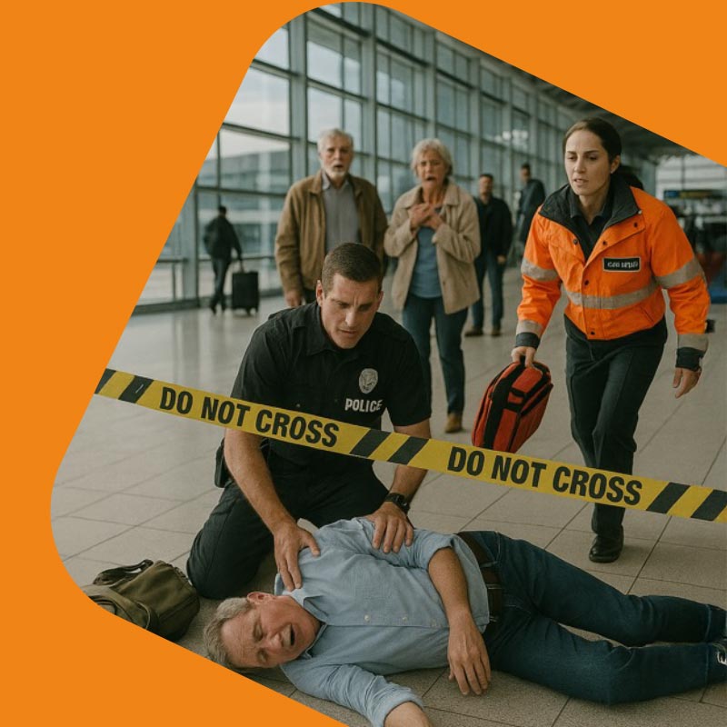 Passenger accident at an airport